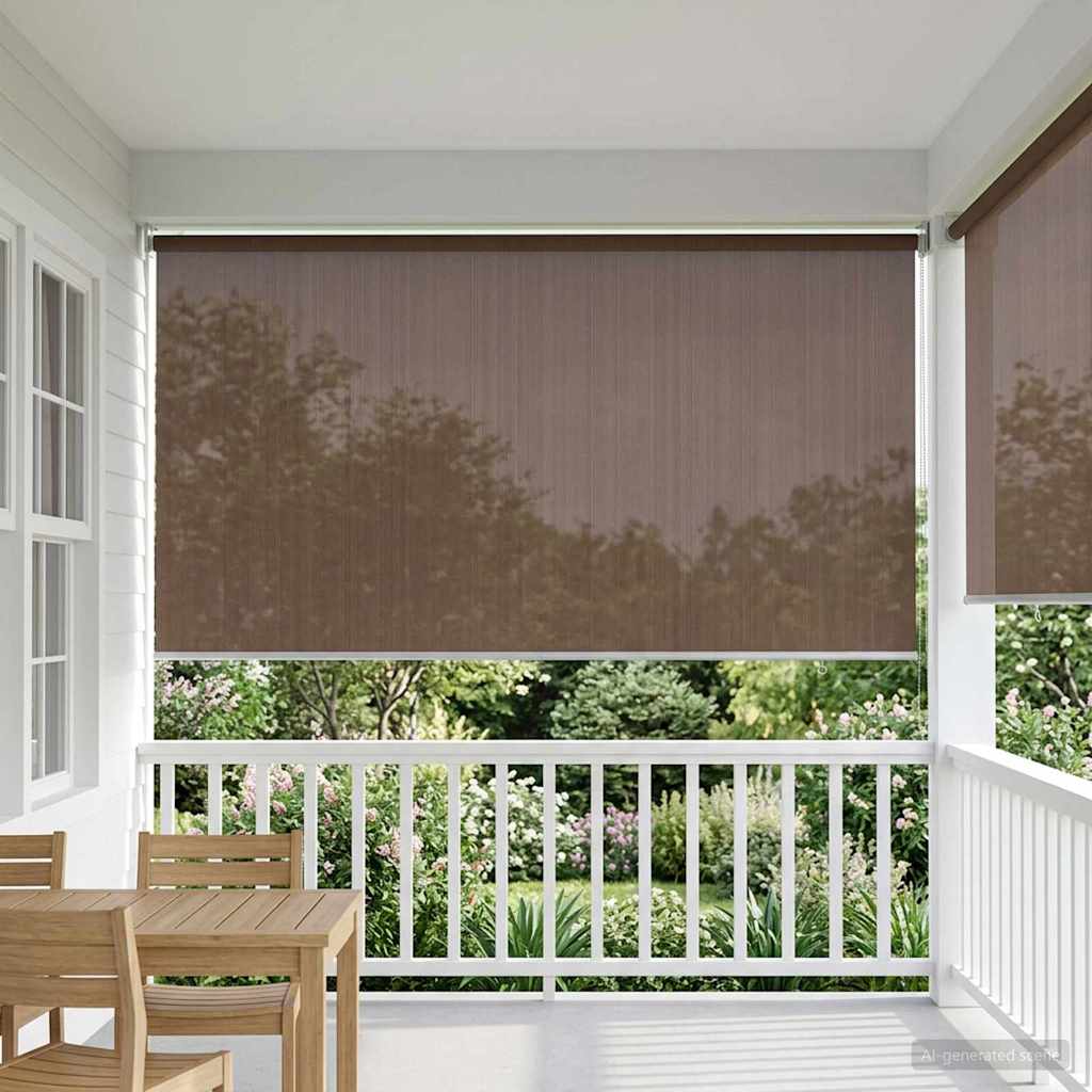 Ulkokäyttöinen rullakaihdin 90 % UV-suojalla Taupe 180 x 140 cm