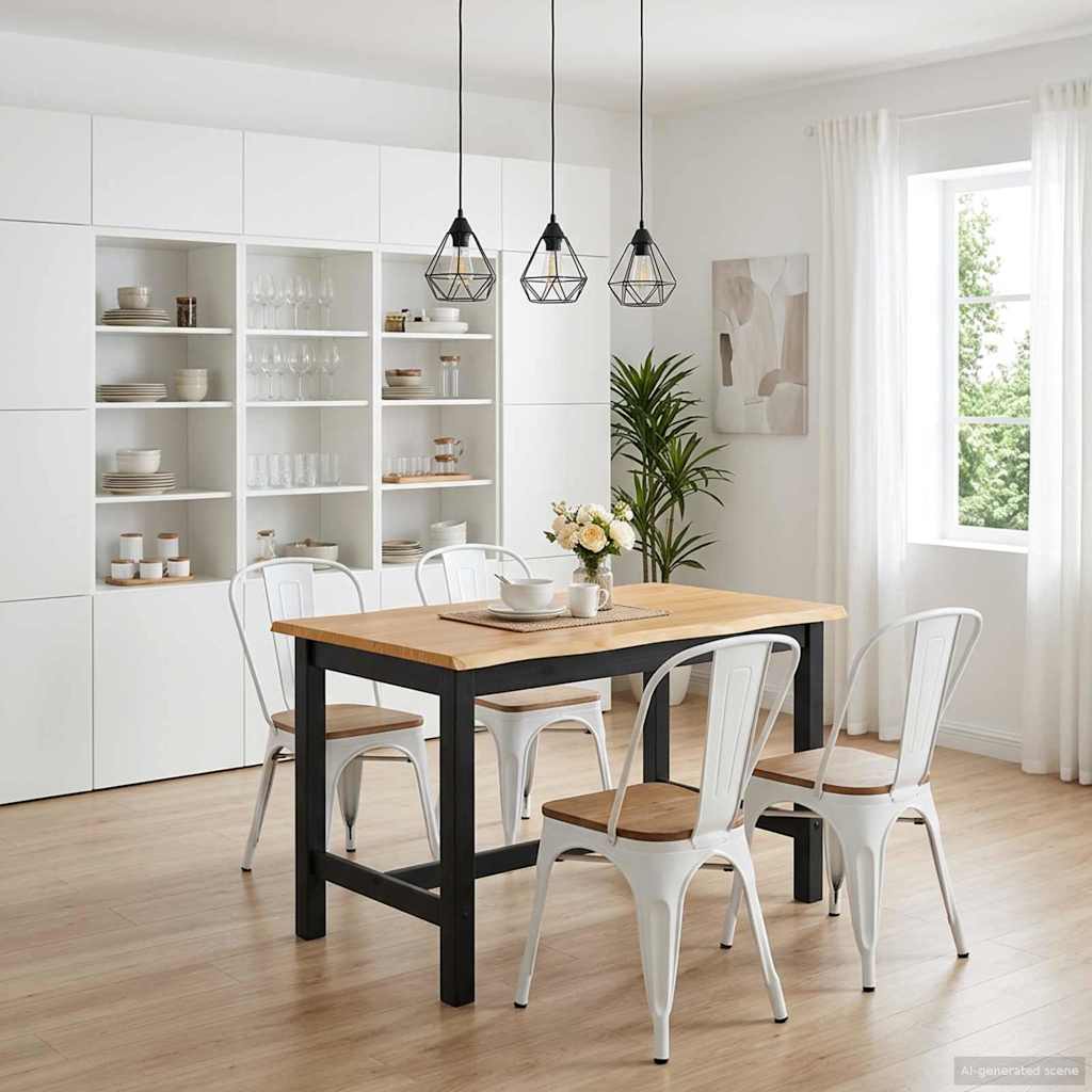 Korkea baaripöytä EKAI Musta 112 x 70 x 91 cm Täysi mänty