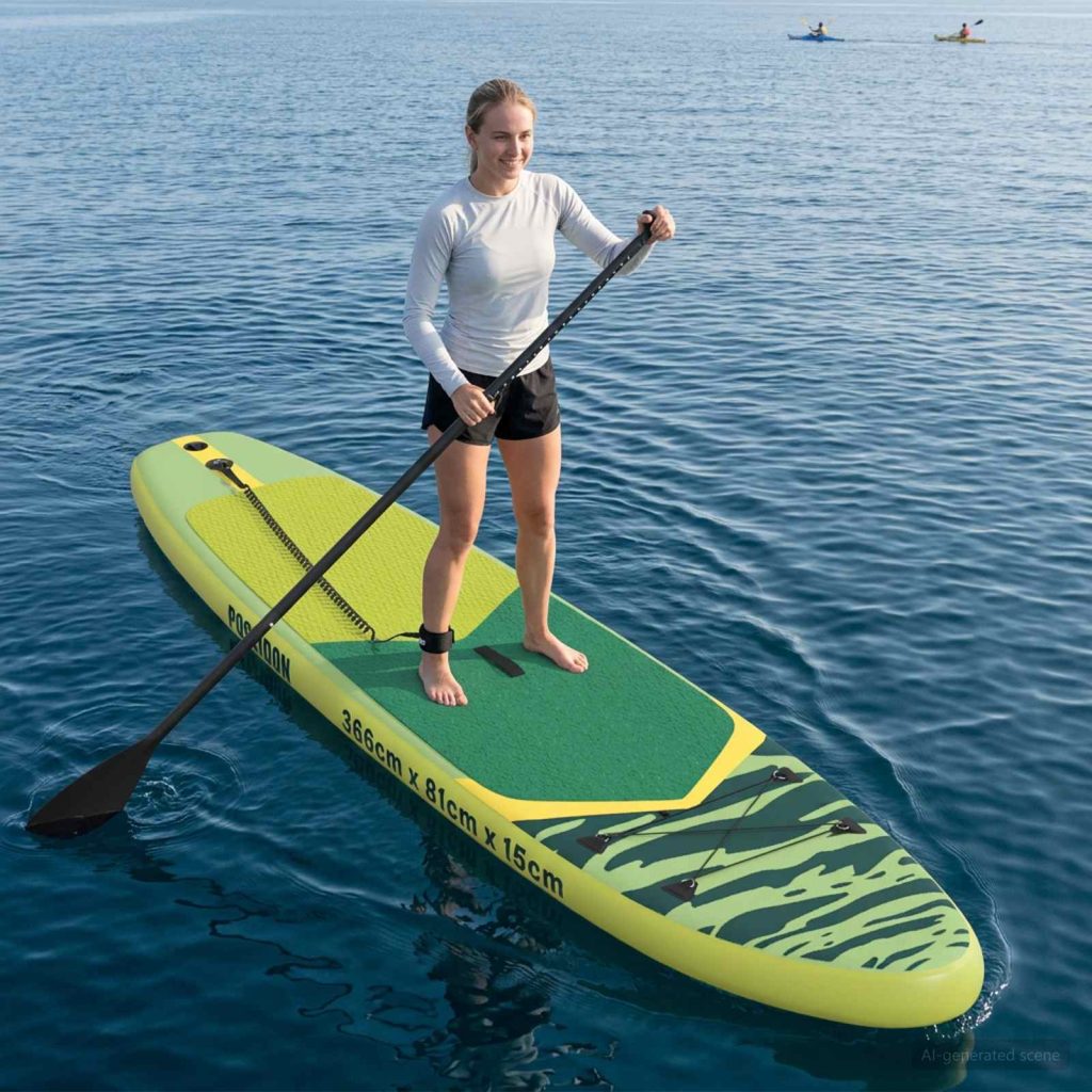 Puhallettava Stand Up Paddle Board POSEIDON 366 x 81 x 15 cm