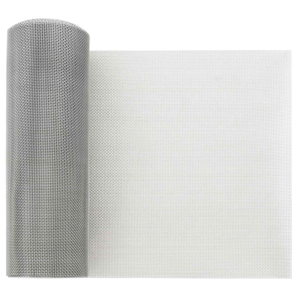 Verkkoruudun 20 x 2000 cm 18 Mesh Ruostumaton teräs 201 Hopea