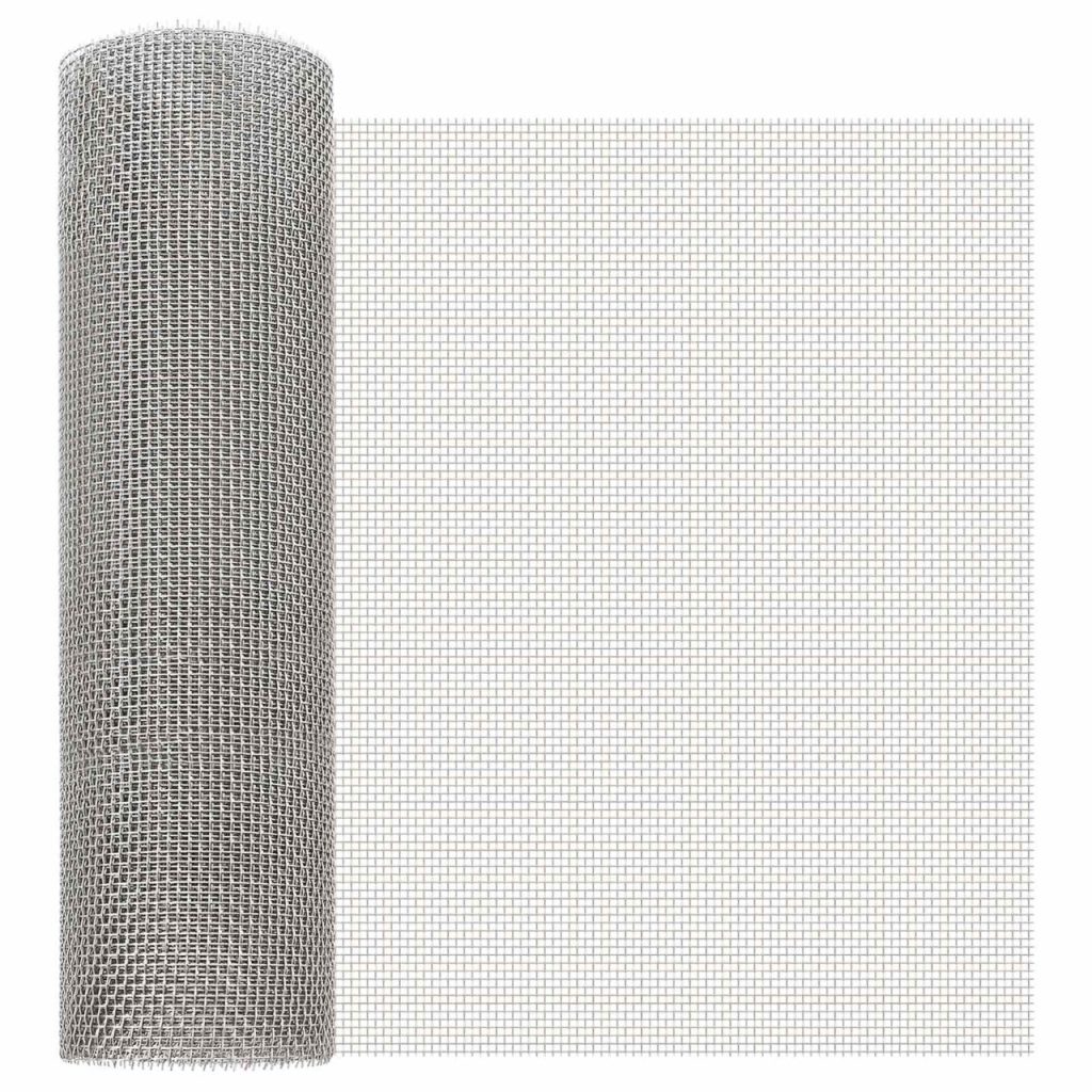 Verkkoruudun 40 x 500 cm 6 Mesh Ruostumaton teräs 201 Hopea