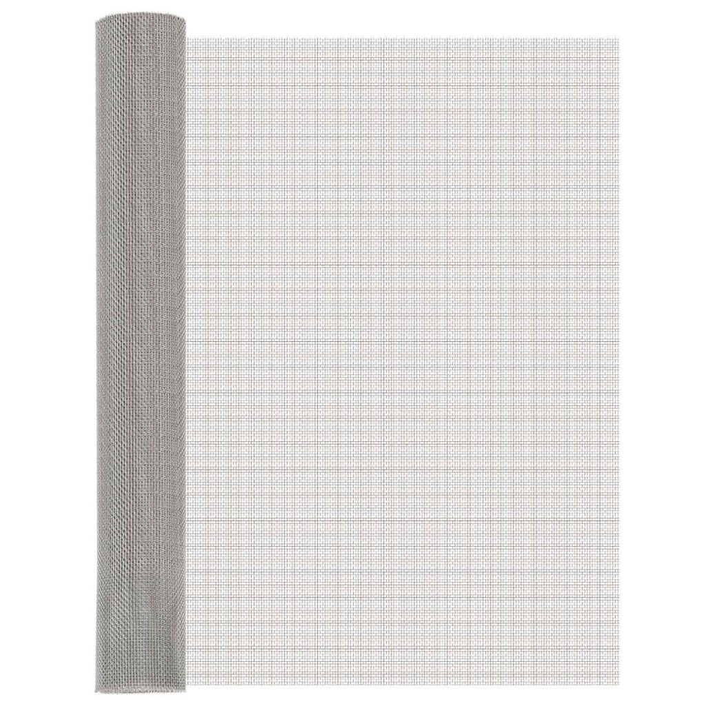 Verkkoruudun 80 x 500 cm 8 Mesh Ruostumaton teräs 201 Hopea