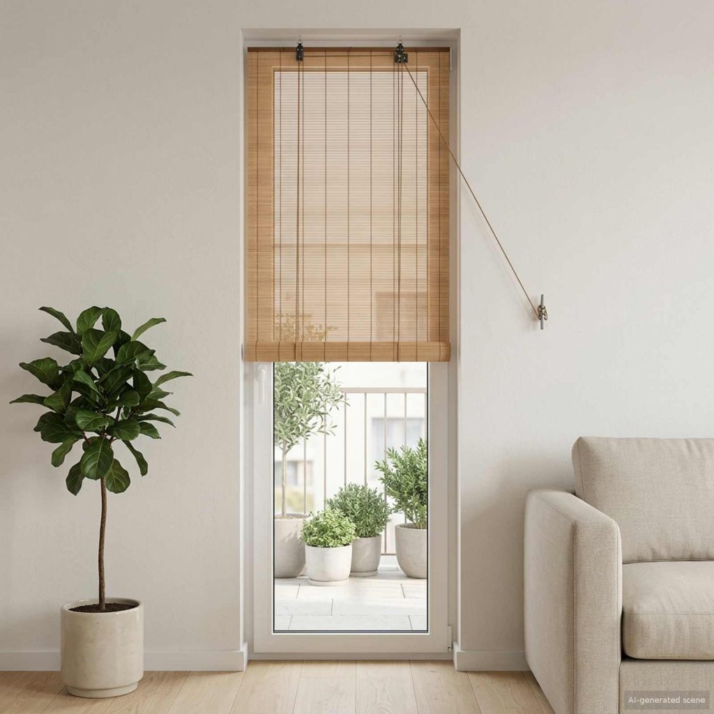 Rullaverho Ruskea 60 x 220 cm Bambu