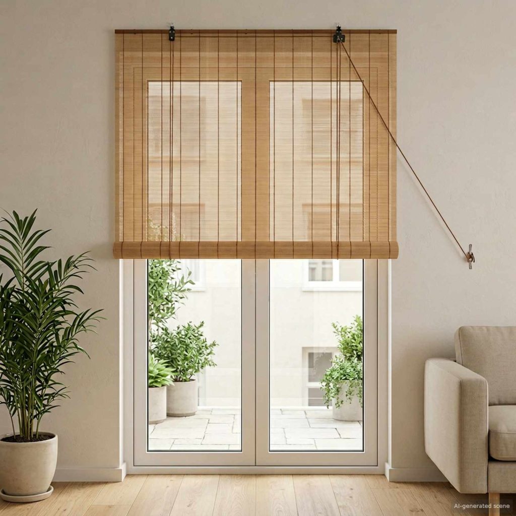 Rullaverho Ruskea 90 x 220 cm Bambu