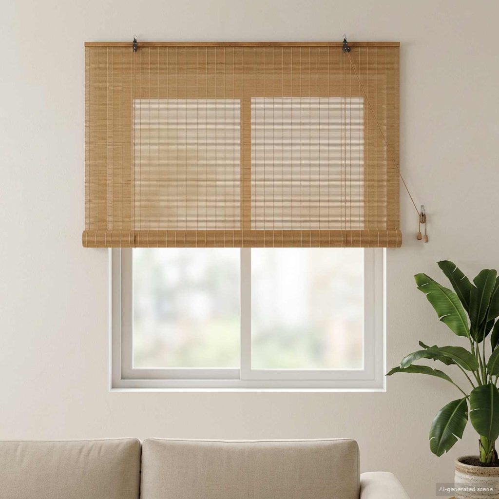 Rullaverho Ruskea 130 x 160 cm Bambu