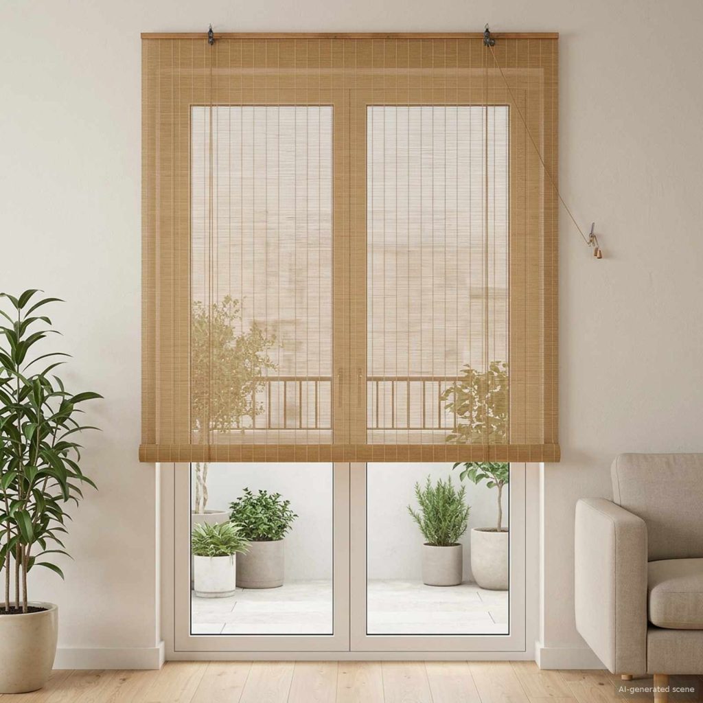 Rullaverho Ruskea 130 x 220 cm Bambu