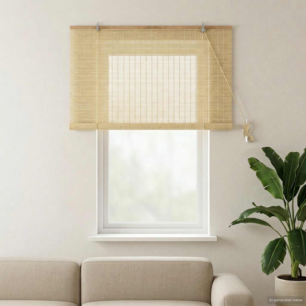 Rullaverho Luonnollinen 160 x 160 cm Bambu