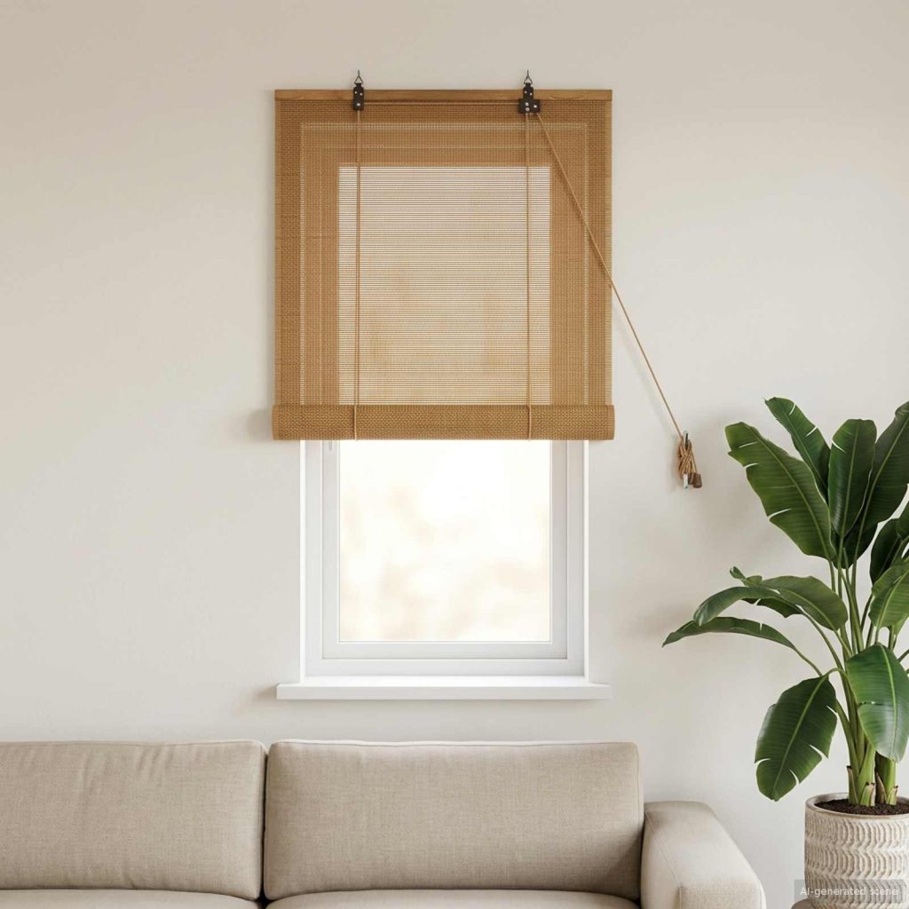 Rullaverho Ruskea 70 x 160 cm Bambu