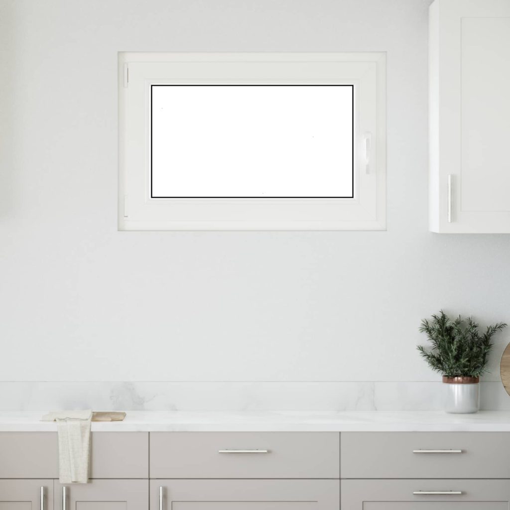 Kellari-ikkuna RISOR 90 x 70 cm PVC ja lasi valkoinen
