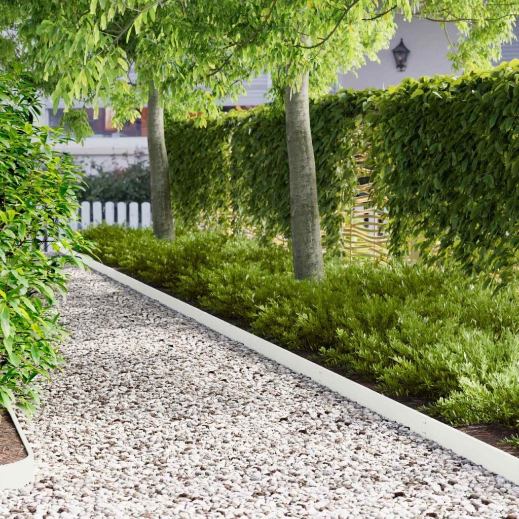 Nurmireunus 50 pcs 103 x 10 cm Teräs valkoinen