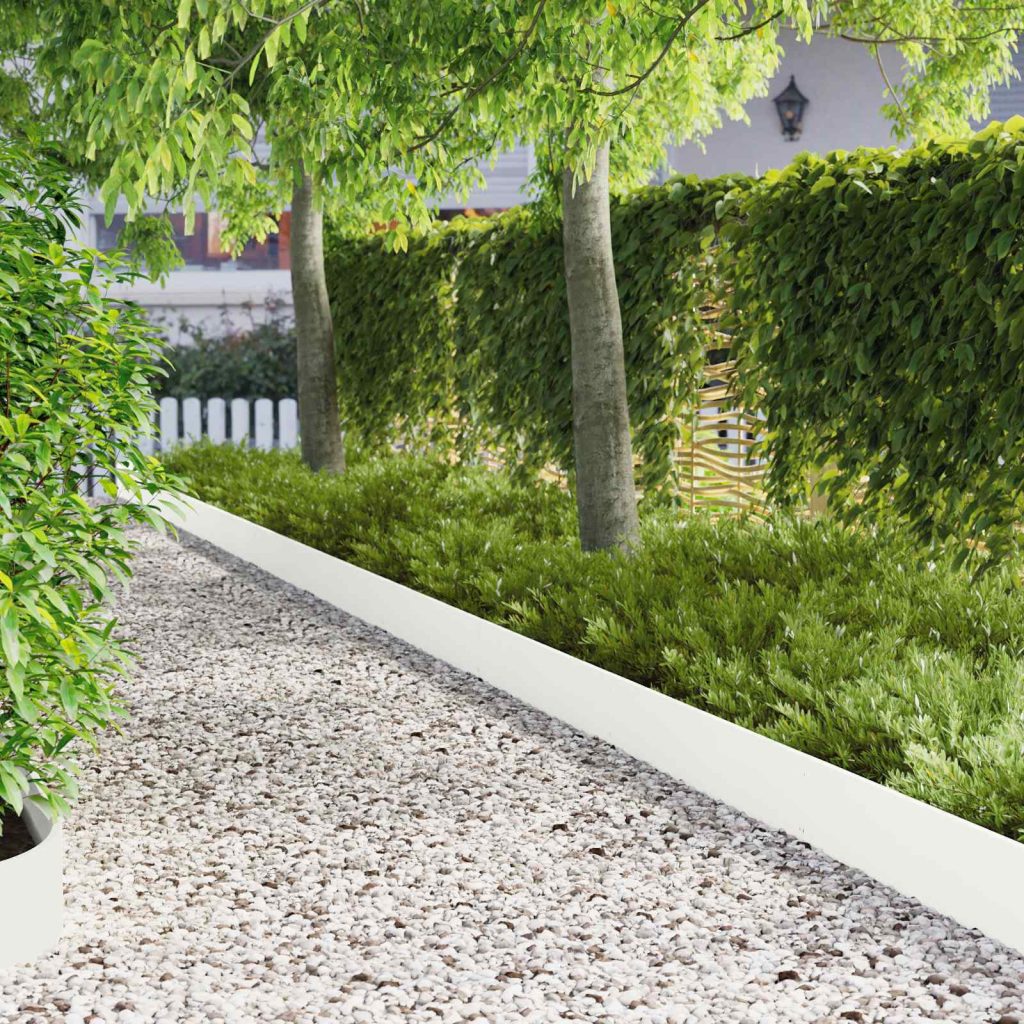 Nurmireunus 20 pcs 103 x 20 cm Teräs valkoinen