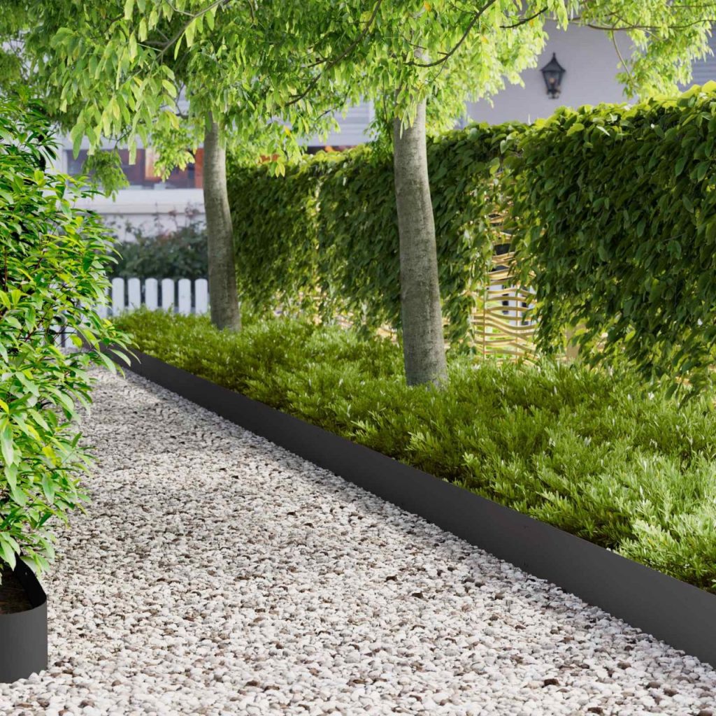 Nurmireunus 10 pcs 103 x 20 cm Teräs Musta