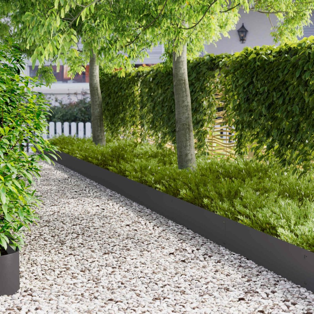 Nurmireunus 20 pcs 103 x 25 cm Teräs Musta