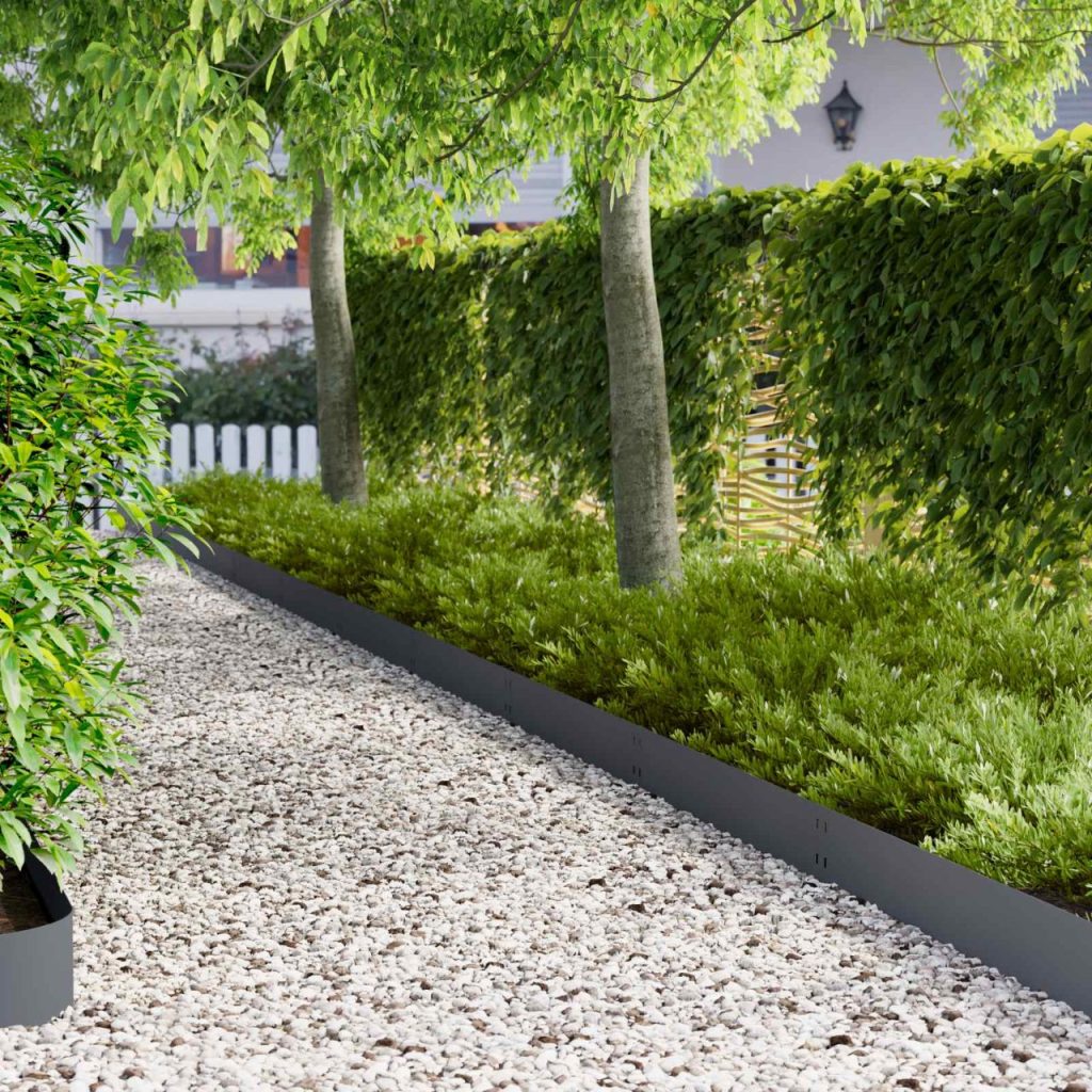 Nurmireunus 50 pcs 100 x 20 cm Teräs Antrasiitti