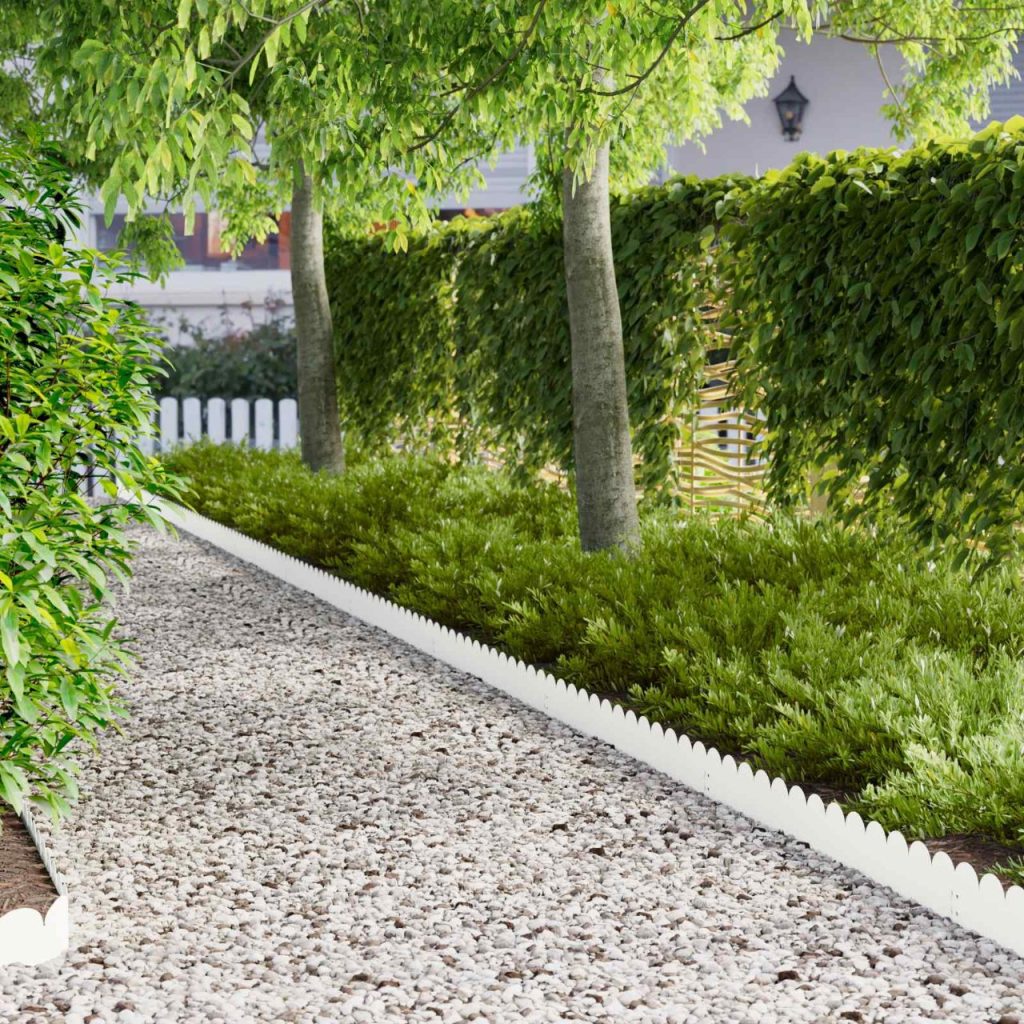 Nurmireunus 50 pcs 103 x 15 cm Teräs valkoinen