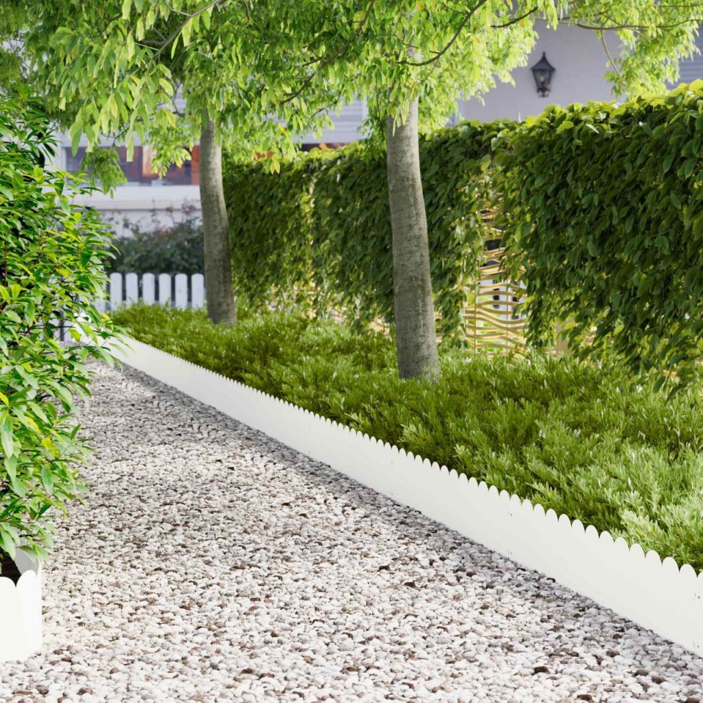 Nurmireunus 10 pcs 103 x 25 cm Teräs valkoinen