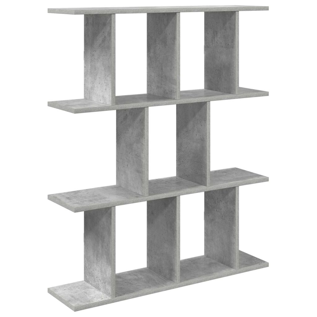 Seinähylly Betoninharmaa 80 x 20 x 96 cm Tekninen puu