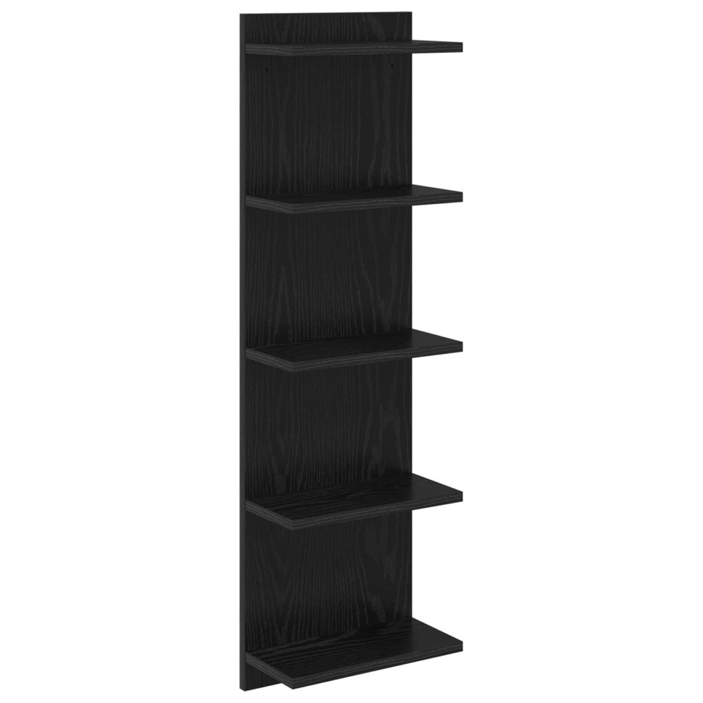 Seinähylly Musta tammi 30 x 15 x 100 cm Tekninen puu