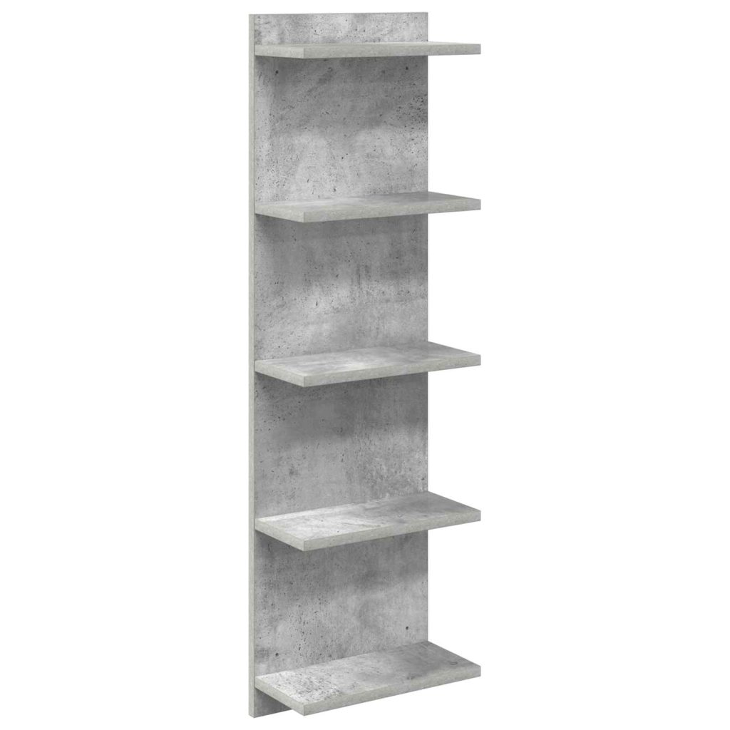 Seinähylly Betoninharmaa 30 x 15 x 100 cm Tekninen puu