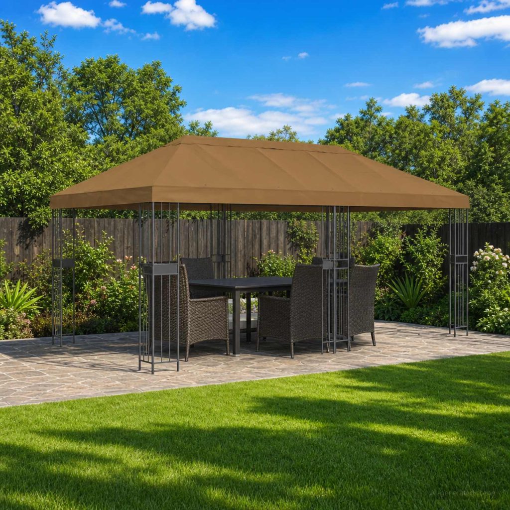 Gazebo-suojakansi 6 x 3 m Taupe Polyesteri 190