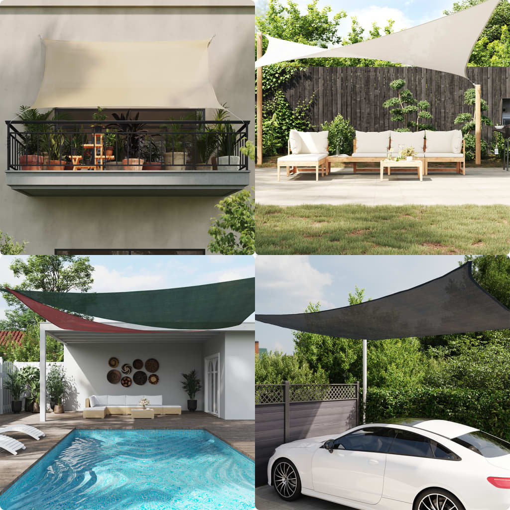 Aurinkopurje 160 g/m² terrakotta 3,6x3,6 m HDPE