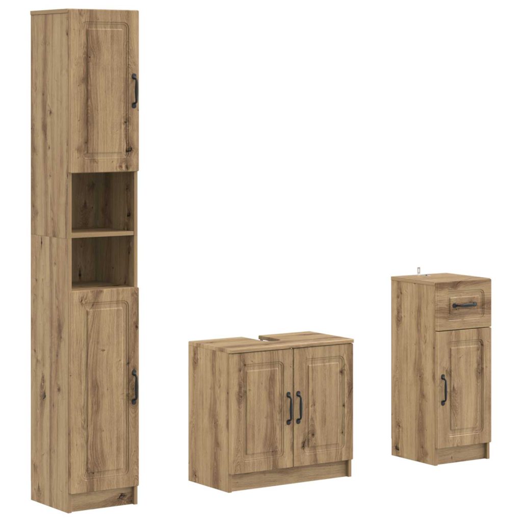 3-osainen kylpyhuonekaappisarja UTRECHT Tekninen puu