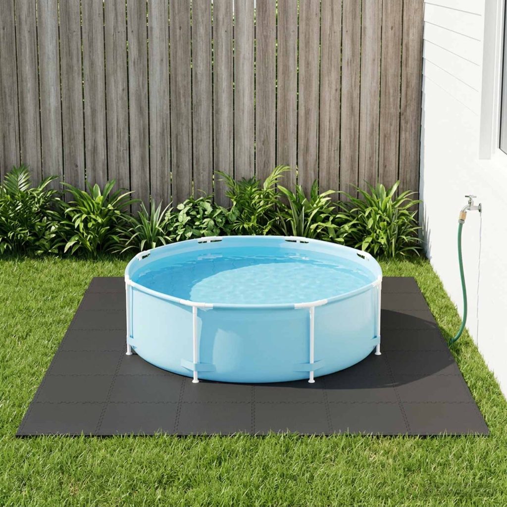 Uima-allas maamatto 40 pcs Musta 14,4 m² EVA-vaahtoa