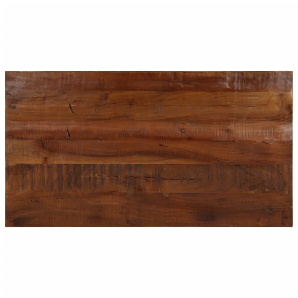 Pöytälevy 120x70x2,5 cm suorakaide kierrätetty täyspuu