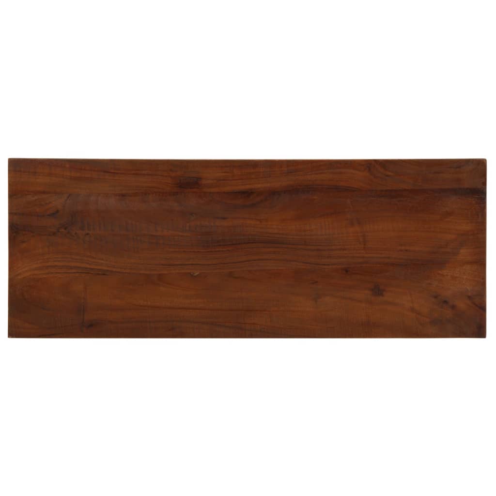 Pöytälevy 90x20x3,8 cm suorakaide kierrätetty täyspuu