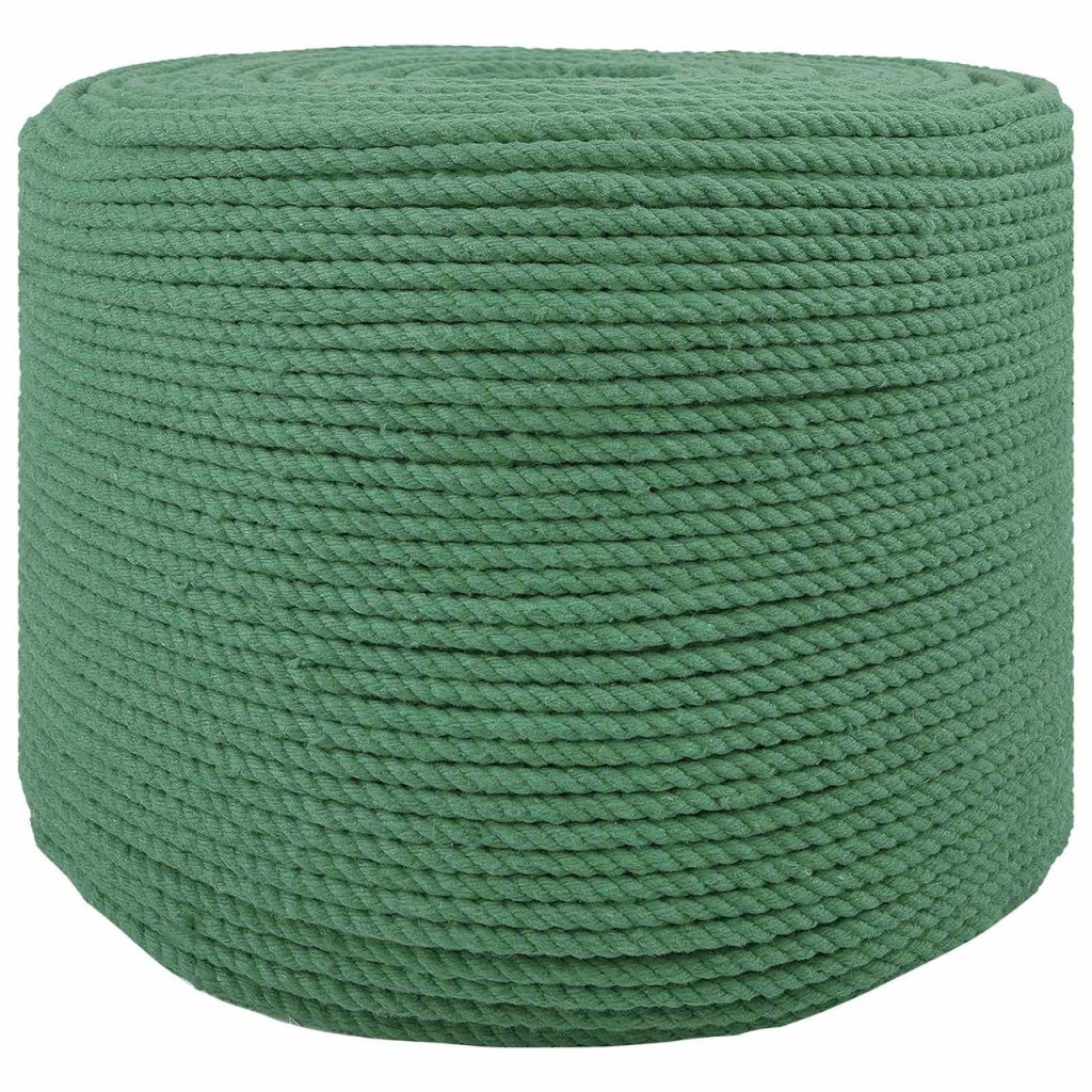Puuvillakangas 4 mm 50 m Vihreä 100% Puuvillaa