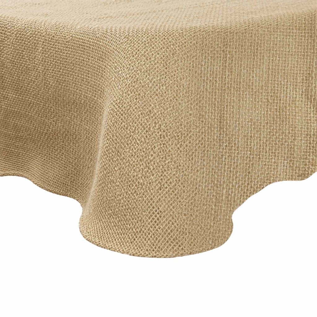 Juutti pöytäliina Luonnollinen Ø 180 cm 100% Tossa Juutti