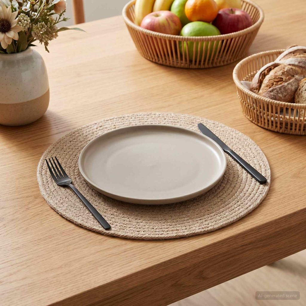 Juutti Lautaset 50 pcs Luonnollinen Ø 30 cm 100 % Tossa Juutti