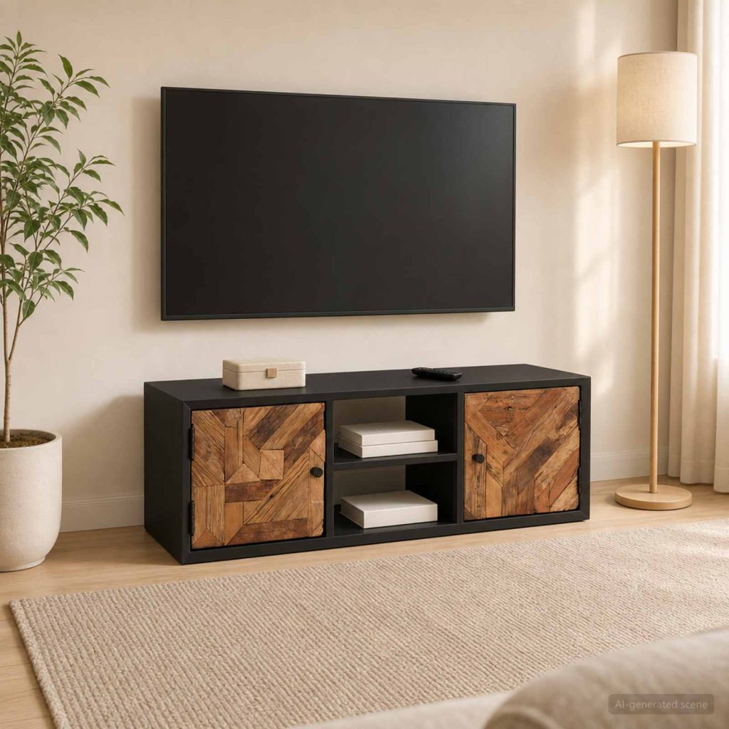 TV-kaappi hyllyllä säilytystilassa ovella 105 x 30 x 35 cm