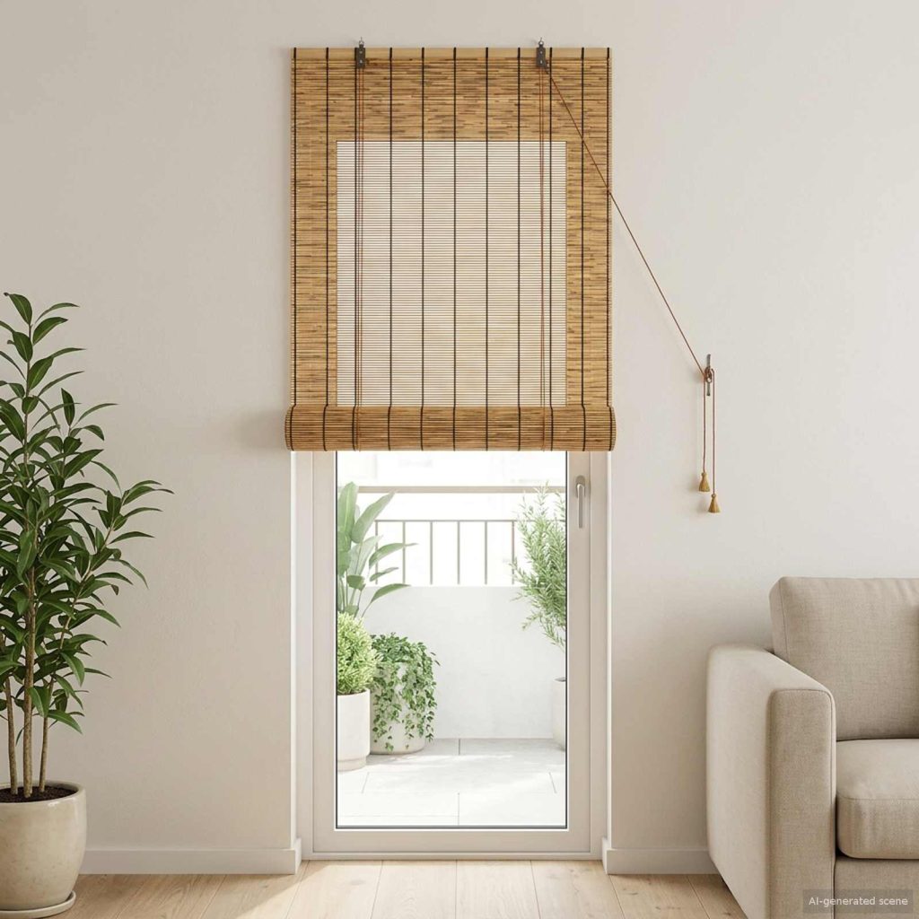 Rullaverho Ruskea 80 x 220 cm Ruoko