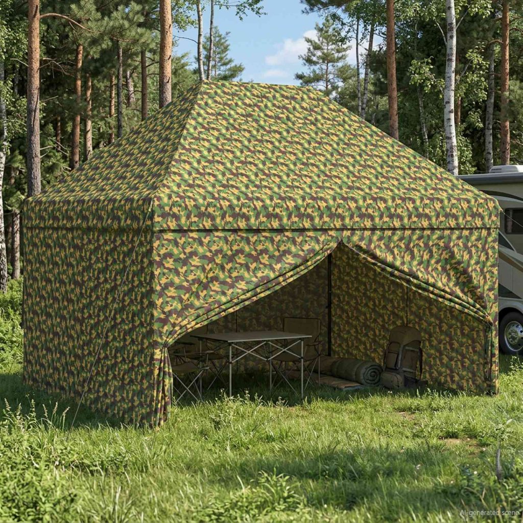 Katos teltta 4 seinällä 2,9 x 4,3 m Armyn kenttänaamio