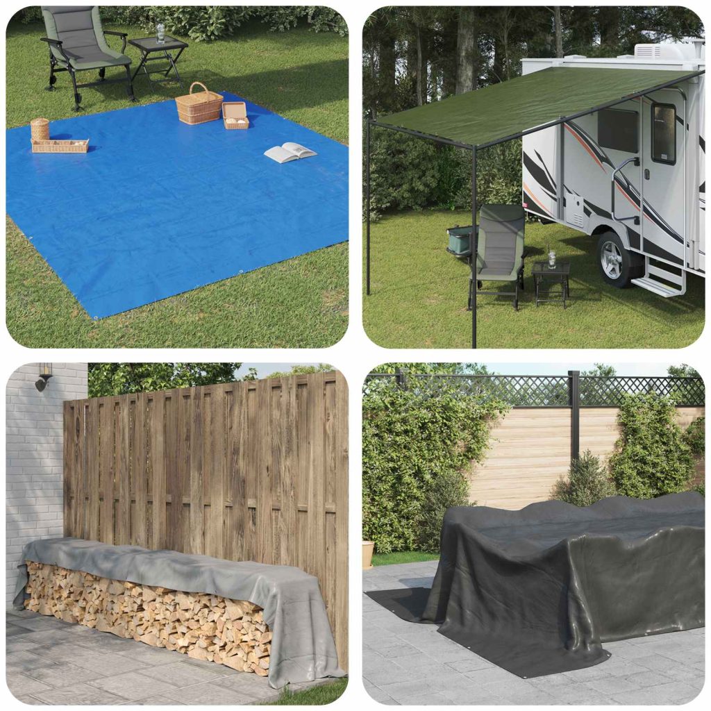 Pressu Reijillä Antrasiitti Harmaa 3 x 4 m 90 gsm PE