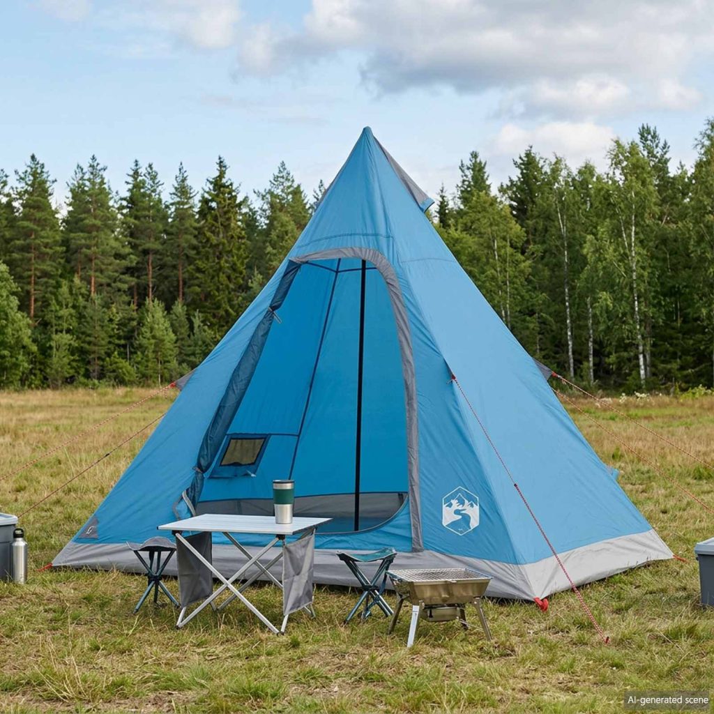 3 hengelle Sininen 185T Polyesteri PU-pinnoitteella