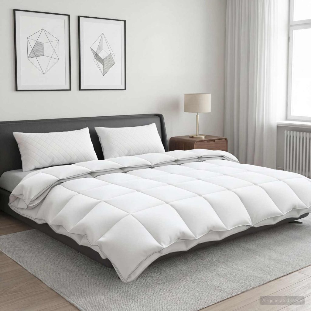Peitto FULDA 220 x 240 cm 4 vuodenaikaa 310 GSM valkoinen