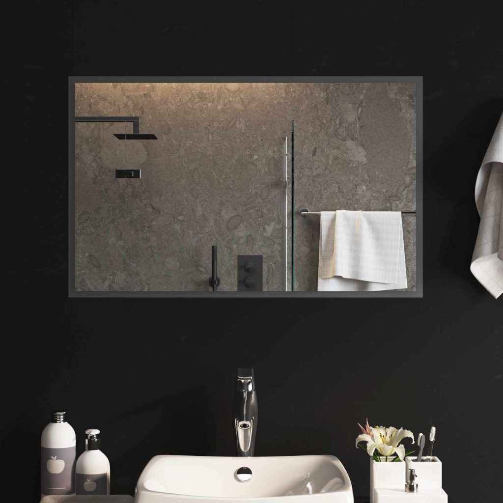 LED kylpyhuonemirror Läpinäkyvä 80 x 50 cm karkaistu lasi