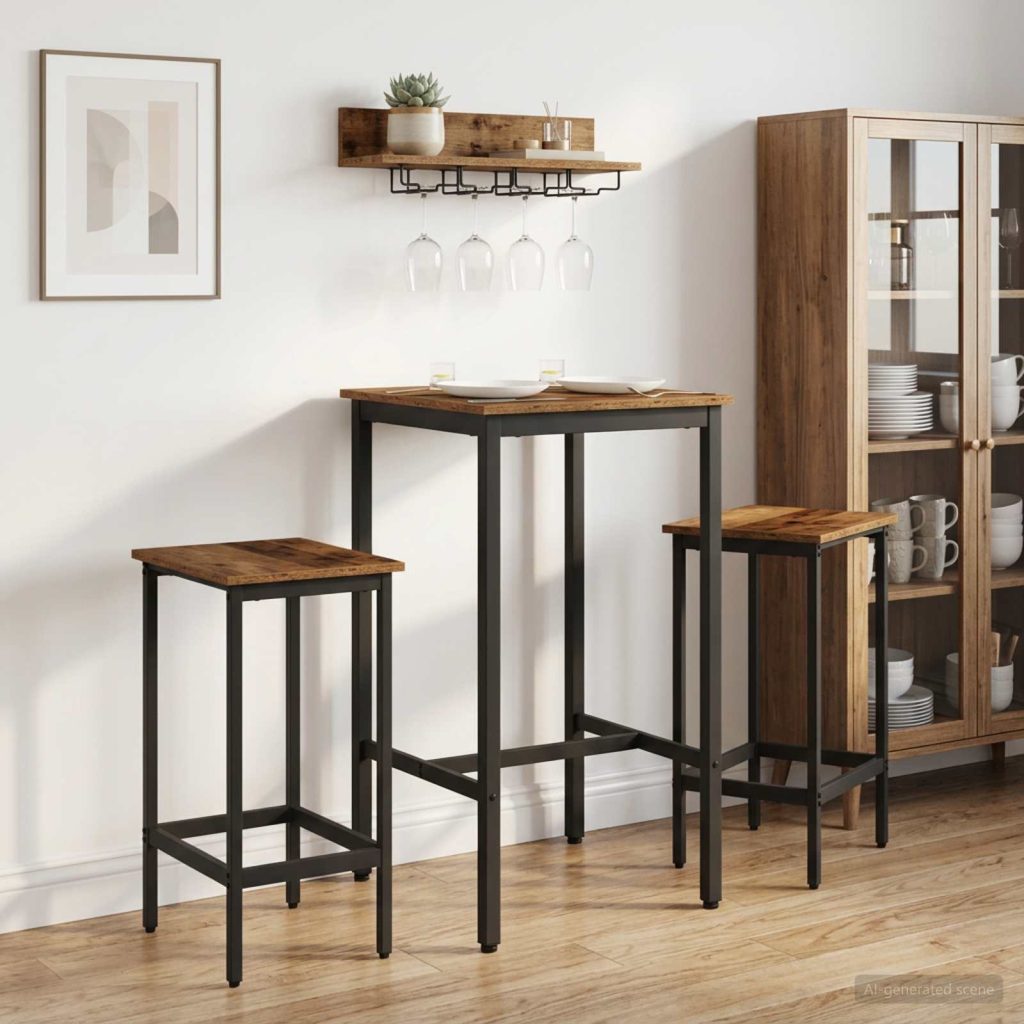 Baarijakkara 2 kpl Vanha puu 40 x 32 x 64 cm Tekninen puu