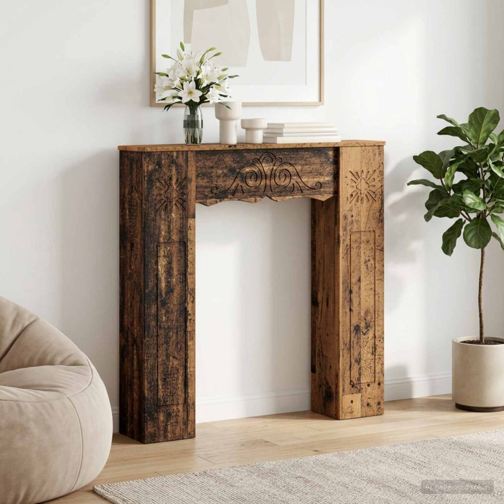 Takan kehys Vanha puu 102 x 20 x 102 cm Tekninen puu