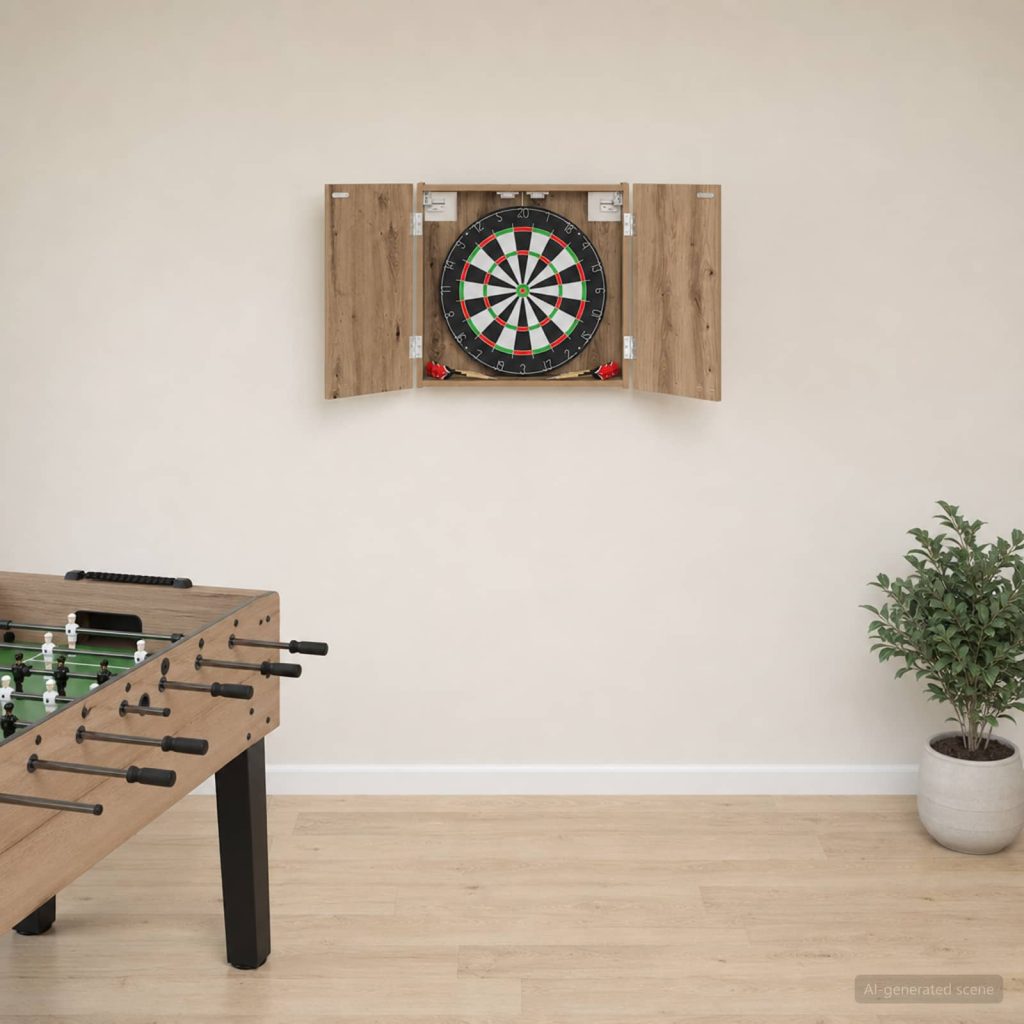 Dartboard-kaappi Artisaanitammi 56 x 12 x 53,5 cm Tekninen puu