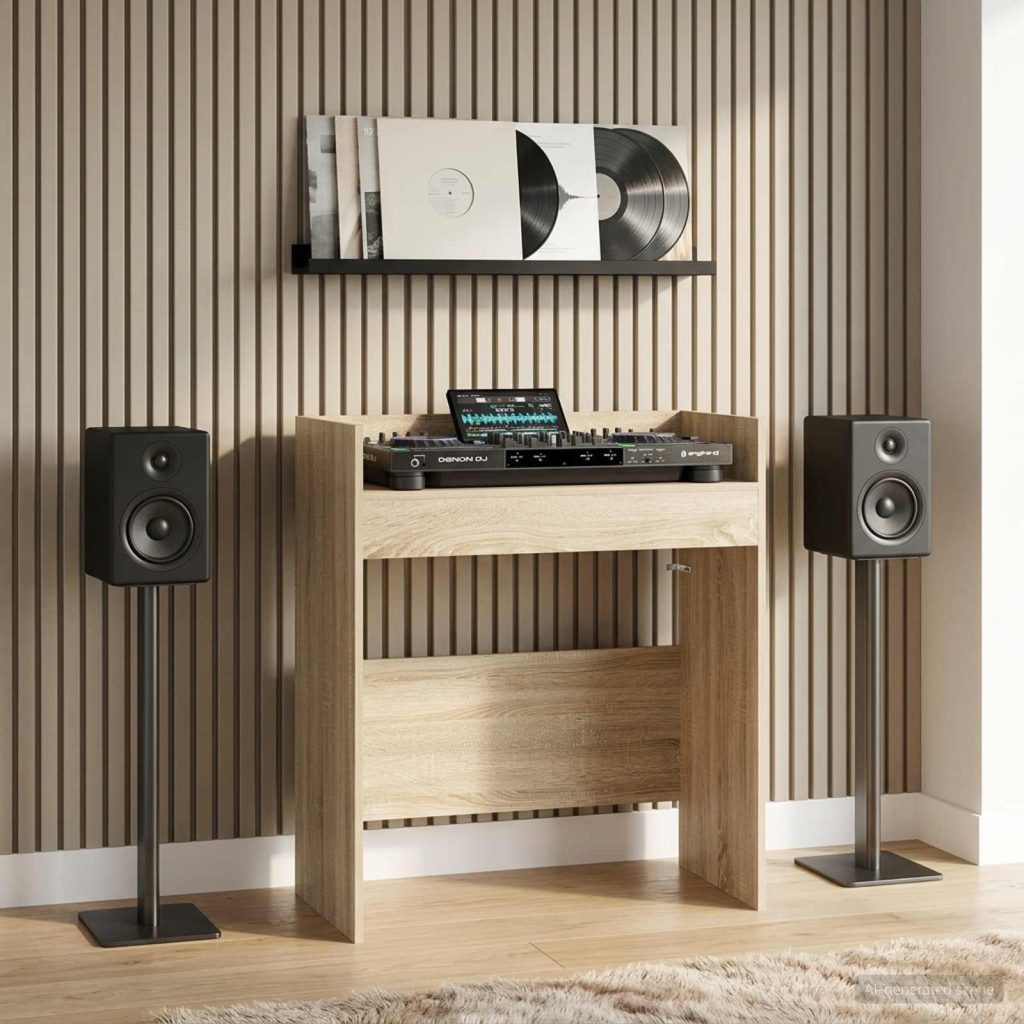 DJ-pöytä Sonoma-tammi 62 x 45 x 102 cm Tekninen puu