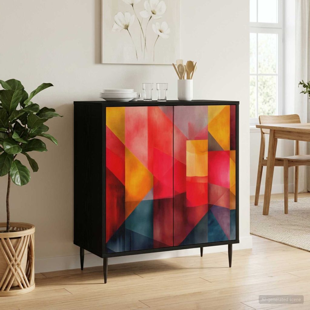 Sivupöytä HEESCH Musta tammi 69 x 33 x 76 cm Tekninen puu