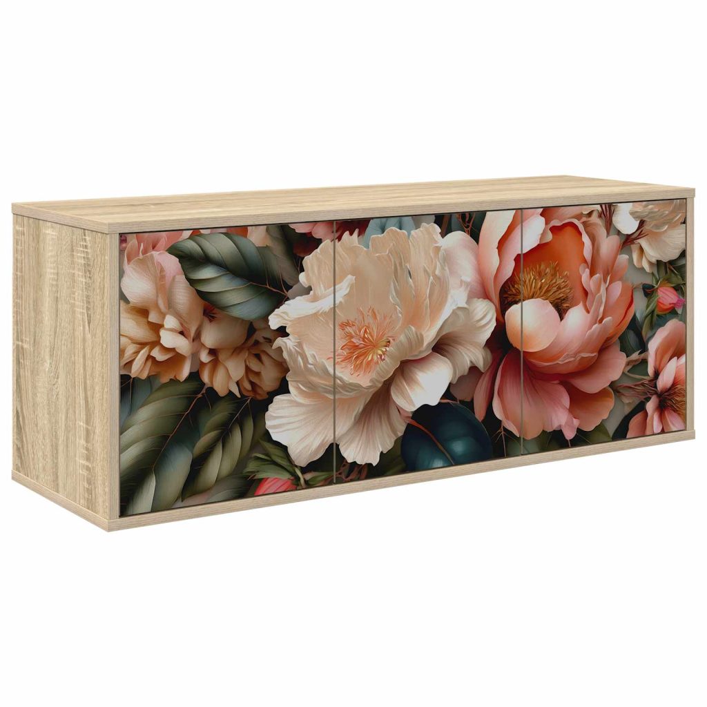 Seinälle kiinnitettävä TV-kaapisto BORNE 102 x 33 x 40 cm