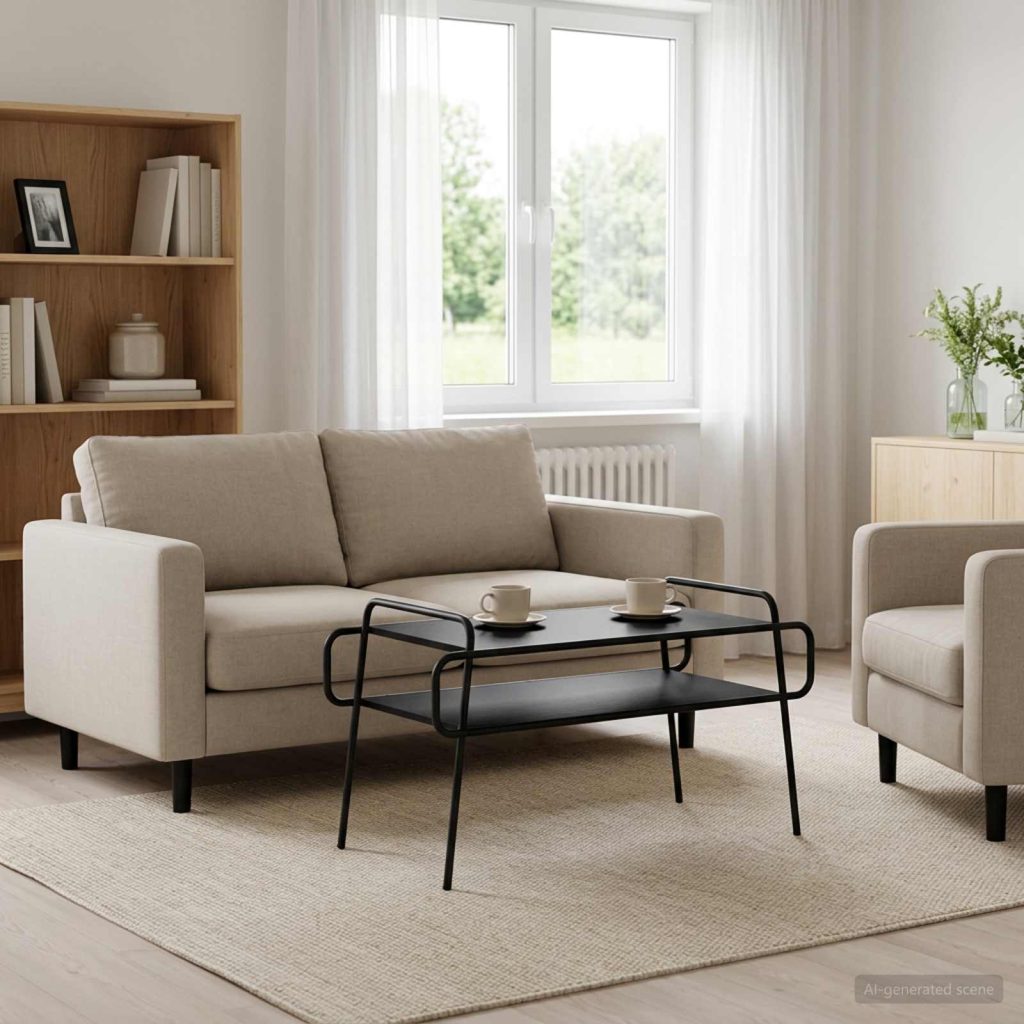 Sohvapöytä Musta tammi 100 x 50 x 51 cm Tekninen puu