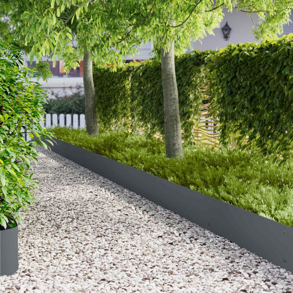 Nurmireunus 10 pcs 103 x 30 cm Teräs Antrasiitti