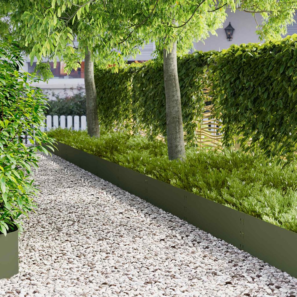Nurmireunus 30 pcs 100 x 30 cm Teräs Oliivinvihreä