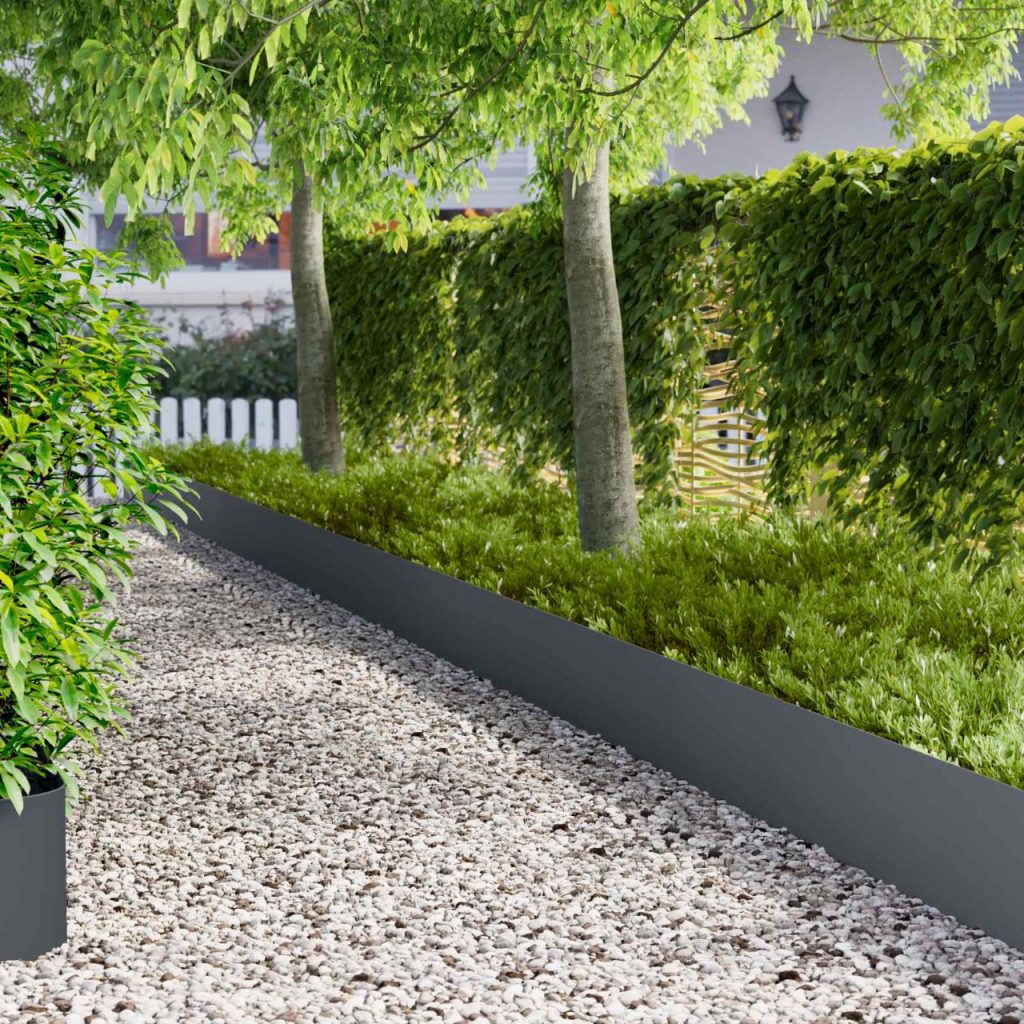 Nurmireunus 10 kpl 100 x 22 cm Teräs Antrasiitti
