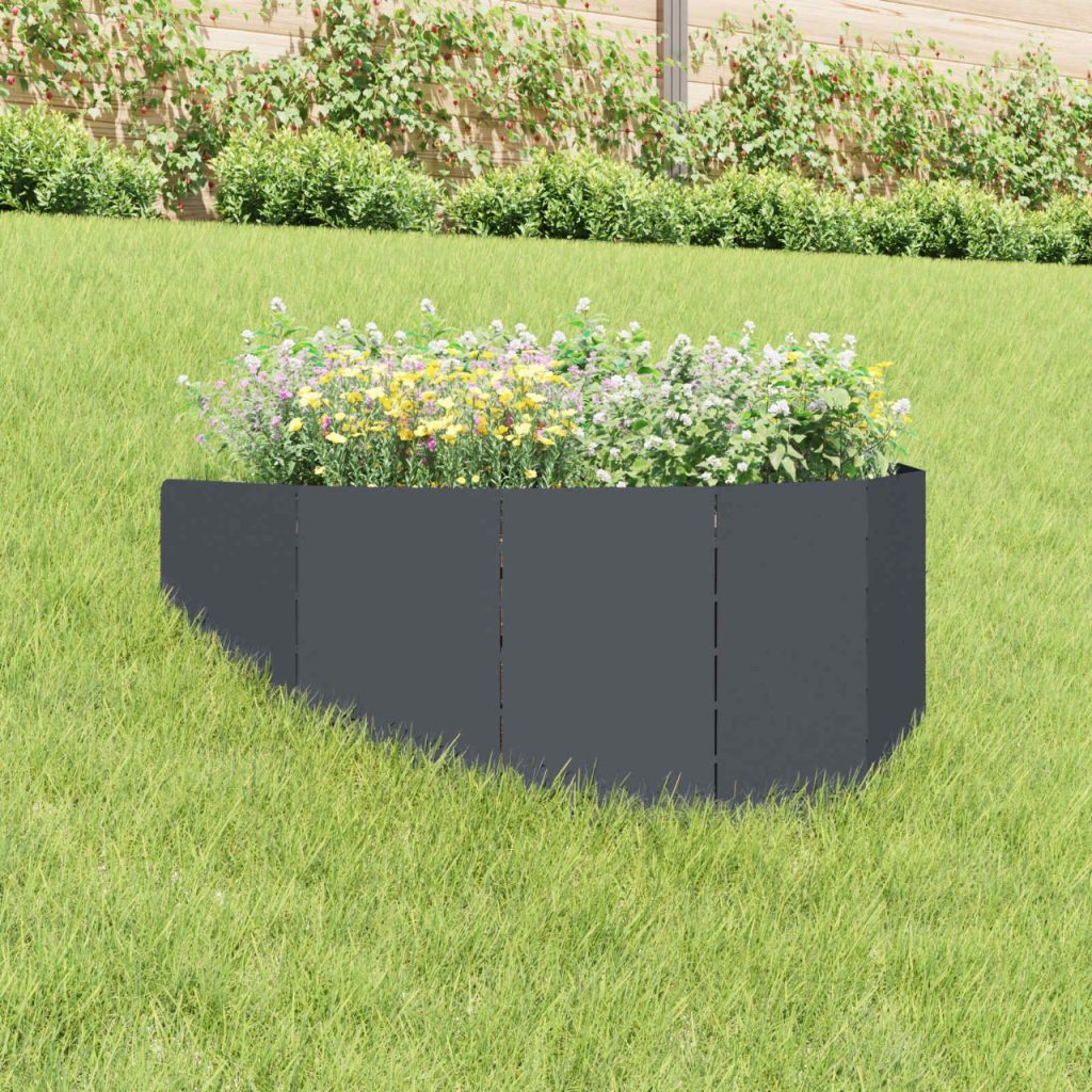 Nurmireunus 100 x 45 cm Teräs Antrasiitti